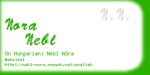 nora nebl business card